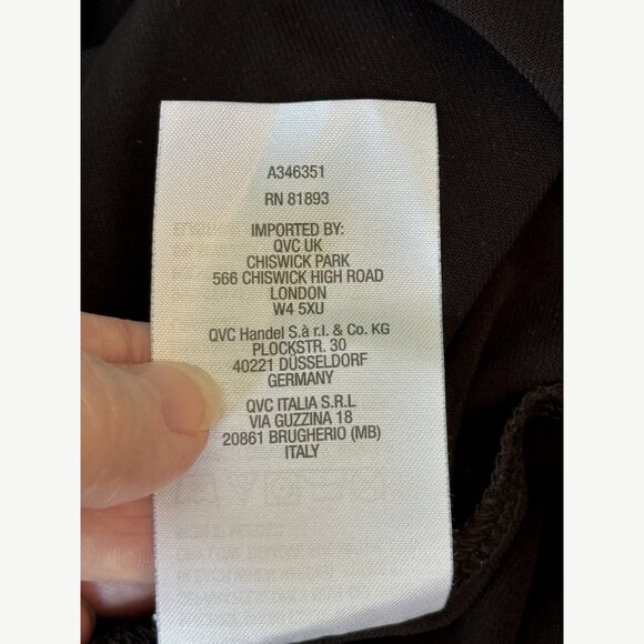 Susan Graver Essentials Women’s 1X Liquid Knit Tunic Top Black Short Sleeves - Picture 6 of 8